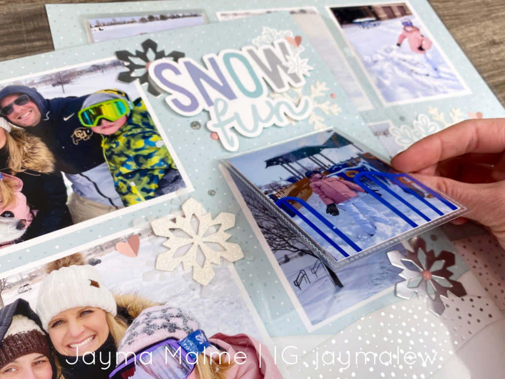 Wonderland Scrapbooking Layout close-up flip-flap