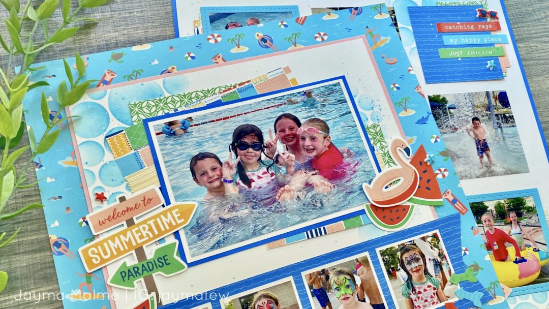 Pool Scrapbooking Layout Idea: CTMH Beach Party