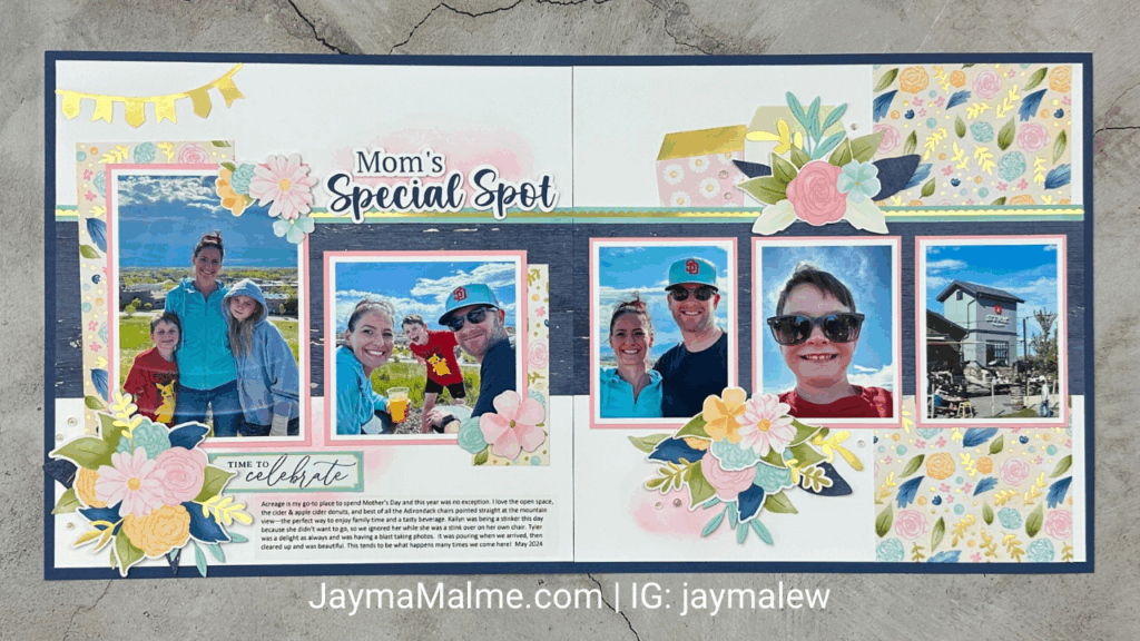 Mother's day scrapbook layout