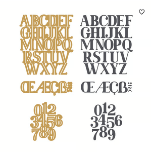 Luxe Alphabet & Numbers Hot Foil Dies